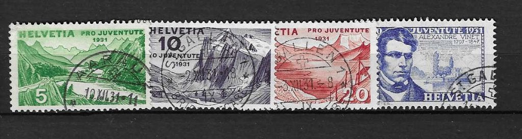 Zwitserland klassiek 1931 Mi. 246/249, Ophalen of Verzenden, Gestempeld