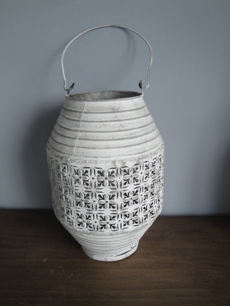 LEUK BROCANT METALEN WINDLICHT, Gebruikt, 25 tot 50 cm, Ophalen of Verzenden, Metaal