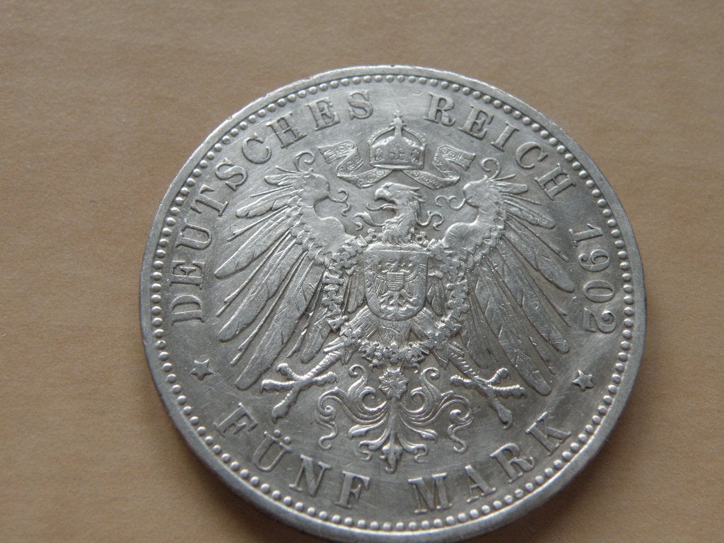 Duitsland Bayern 5 mark zilver otto 1902, Verzenden, Duitsland, Losse munt, Zilver