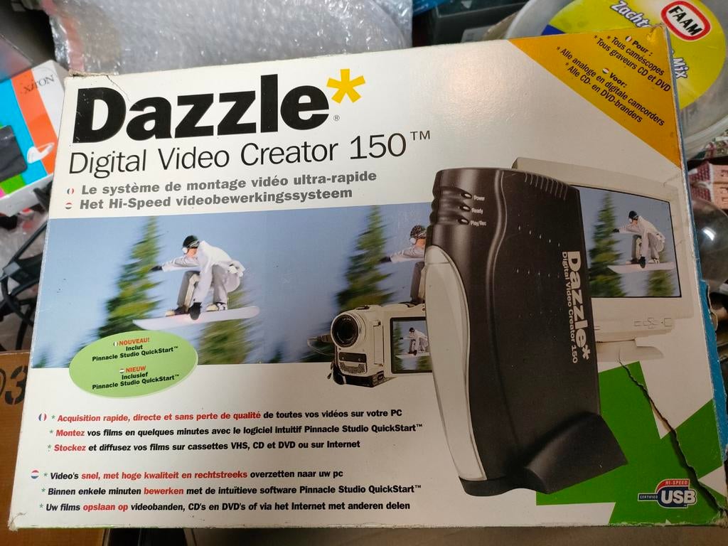 Dazzle Digital Video Creator 150 compleet, Computers en Software, Ophalen of Verzenden, Zo goed als nieuw