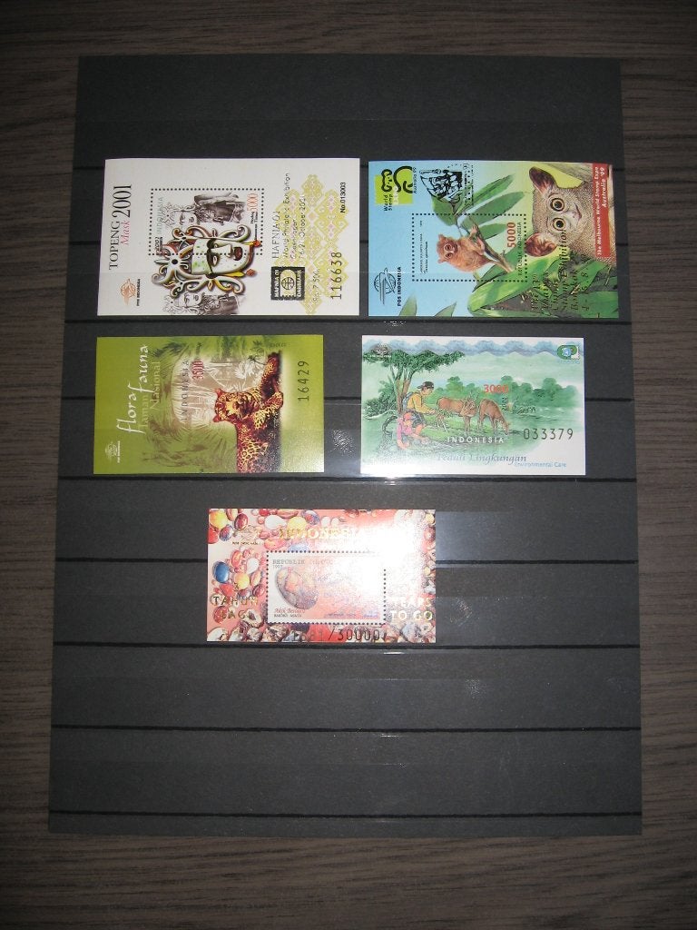 Indonesië 1997 t/m 2002, blokken en postzegelboekjes, Pf., Verzenden, Postfris, Oost-Azië