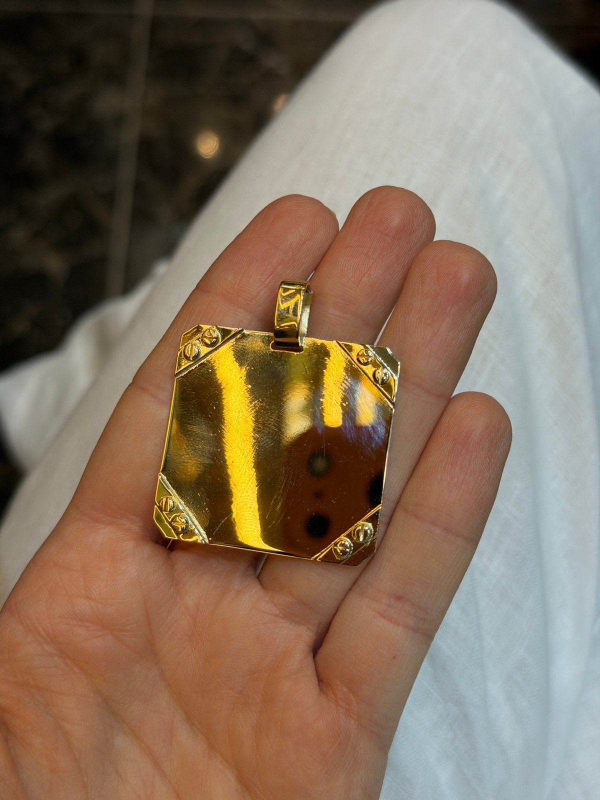 14KT Goud - 14.6 Gram - Hanger - Plaat, Sieraden, Tassen en Uiterlijk, Ophalen, Nieuw, Goud