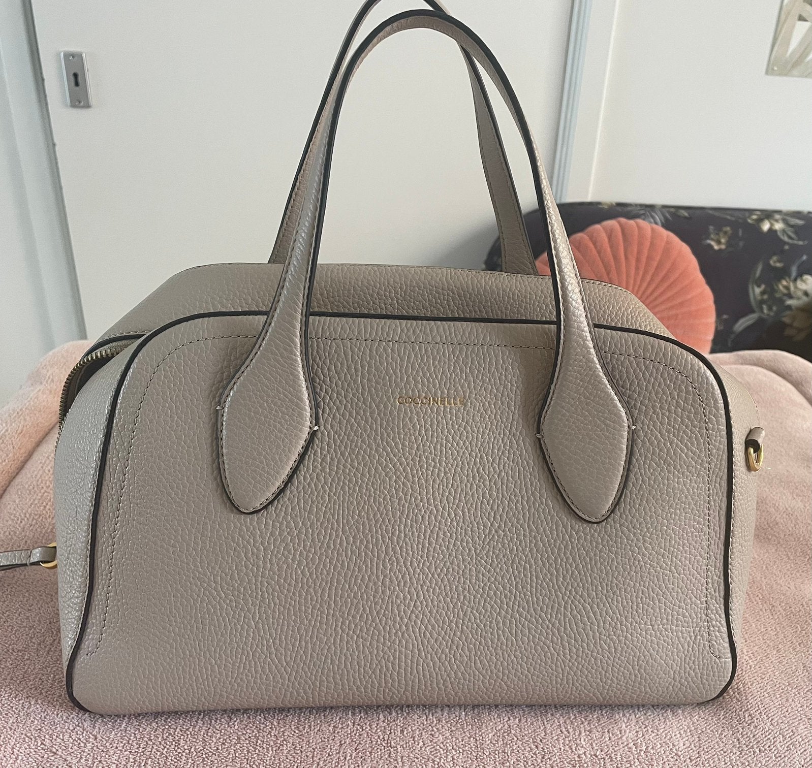 Coccinelle grote handtas licht roze/beige, niet gebruikt, Ophalen of Verzenden, Nieuw, Beige, Handtas