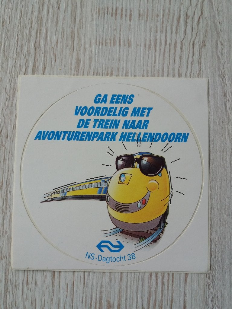 sticker NS - Dagtocht 38 De trein Avonturenpark Hellendoorn, Verzamelen, Ophalen of Verzenden, Zo goed als nieuw