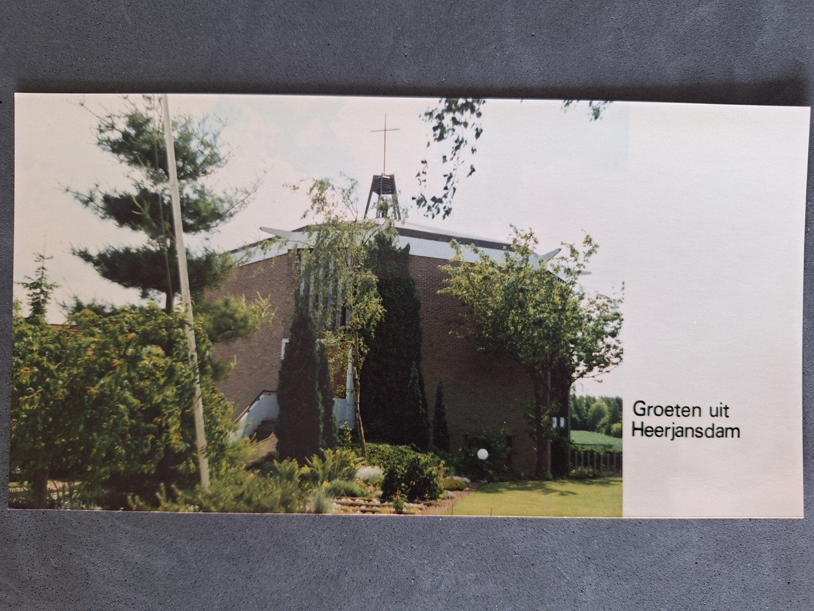 Fotokaart Heerjansdam - Kerk, Ophalen of Verzenden, Ongelopen, Zuid-Holland