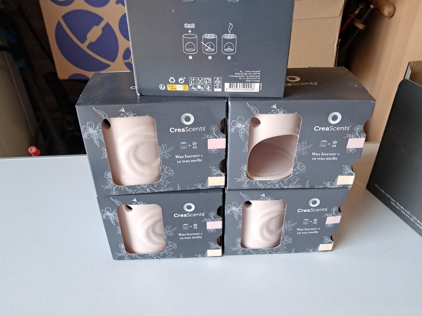 5 crea sents brander + waxmelds, Ophalen, Nieuw