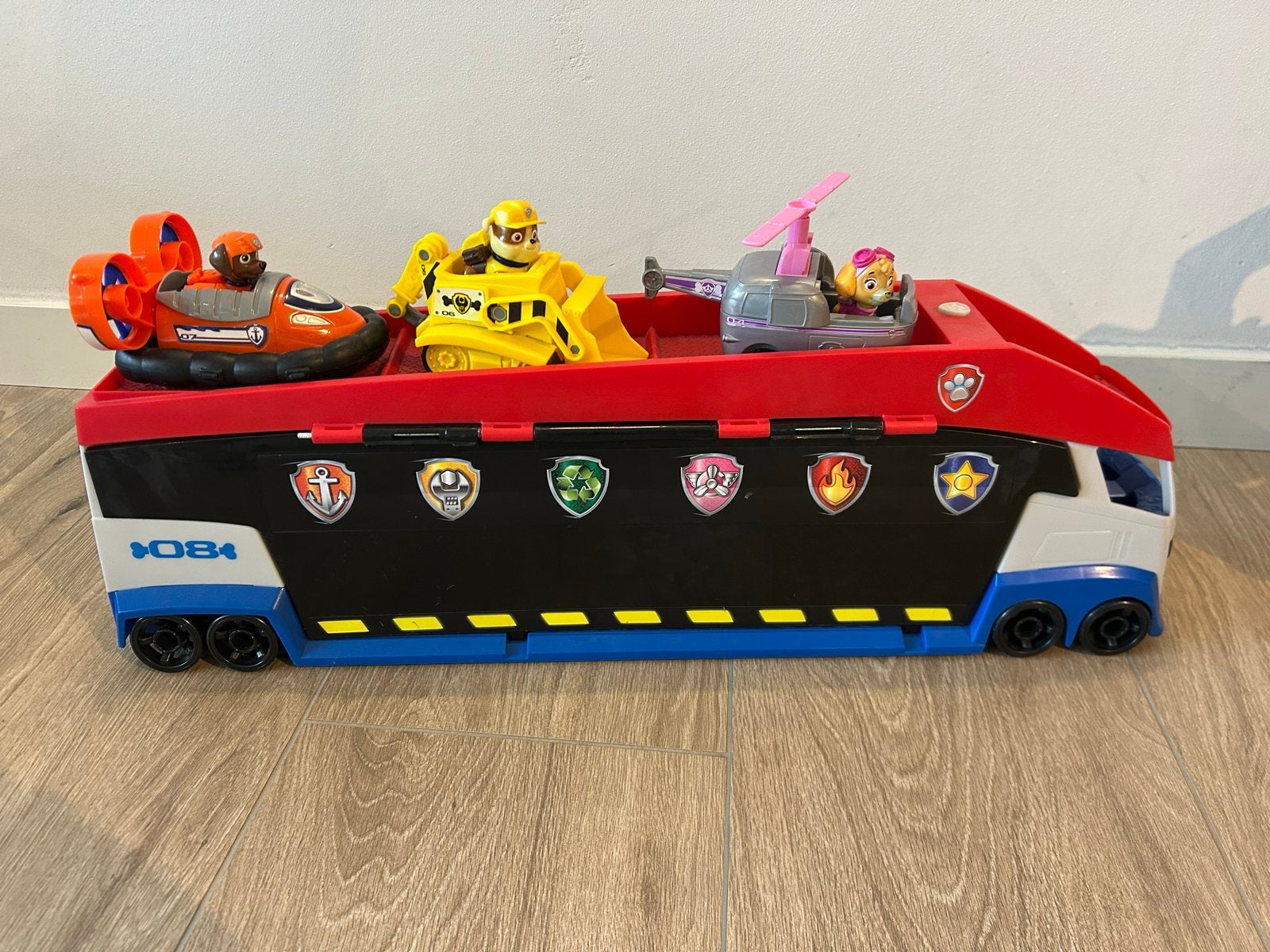 Paw Patrol Patroller met voertuigen en figuren, Ophalen, Zo goed als nieuw