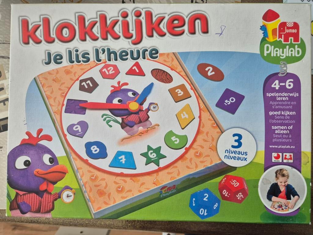 Jumbo Klokkijken: Leer klokkijken spelenderwijs, Ophalen of Verzenden, Zo goed als nieuw, Jumbo
