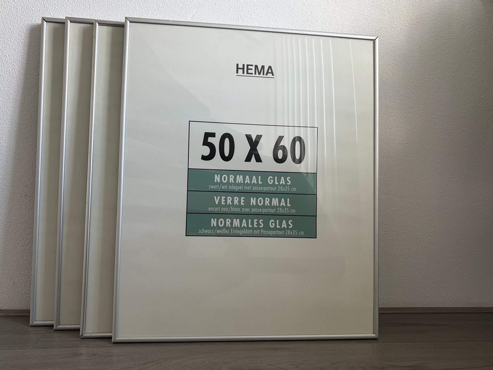 Hema fotolijsten wissellijsten 50x60 cm (2 stuks), Ophalen, Gebruikt, Fotolijst, Met glas
