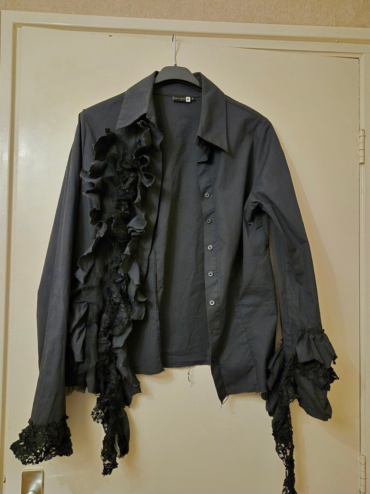 Mooie zwarte blouse maat L, Ophalen, Zo goed als nieuw, Maat 38/40 (M), Zwart