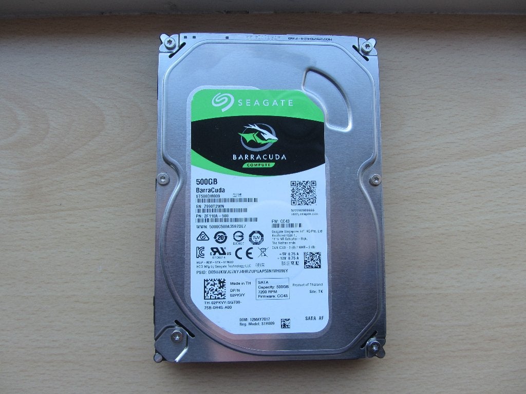 Seagate BarraCuda 500GB 7200RPM SATA 6Gbps 32MB Cache, Computers en Software, Harde schijven, Intern, Zo goed als nieuw, Desktop