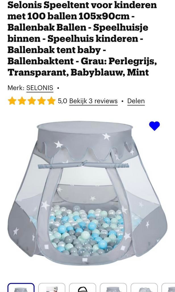 Ballenbak pop up met ballen NIEUW TE KOOP!, Ophalen of Verzenden, Nieuw