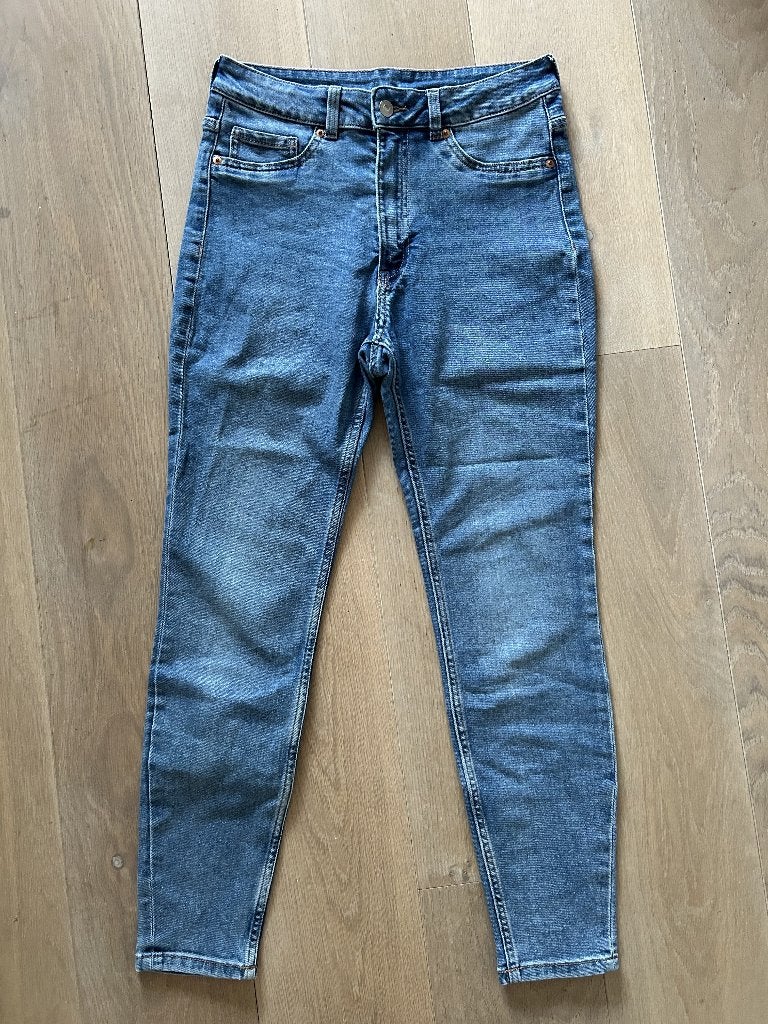 H&M jeans - mt L, Kleding | Dames, Ophalen of Verzenden, Zo goed als nieuw, Blauw, W28 - W29 (confectie 36)