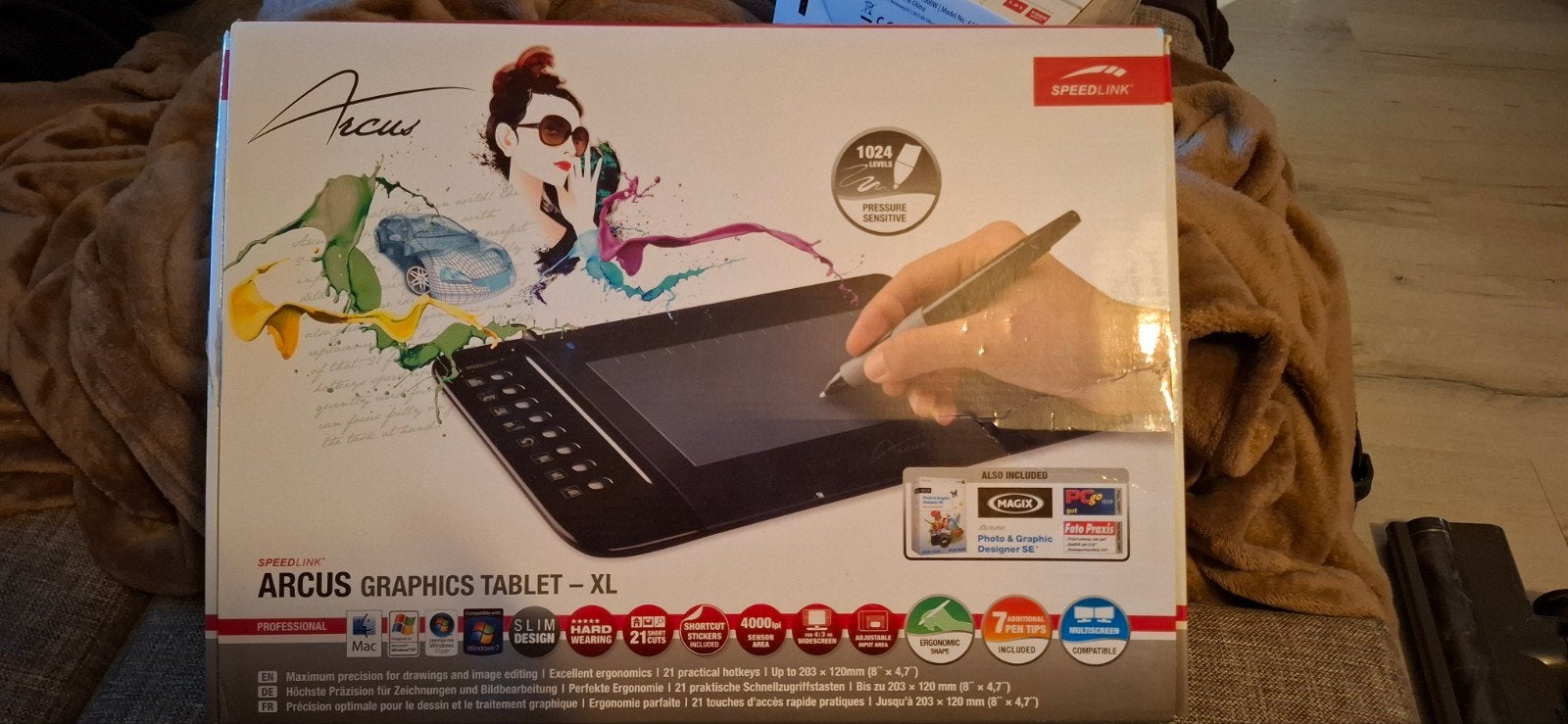 Speedlink Arcus Graphics Tablet XL - Tekentablet, Computers en Software, Tekentablets, Ophalen, Zo goed als nieuw, Bedraad, Speedlink