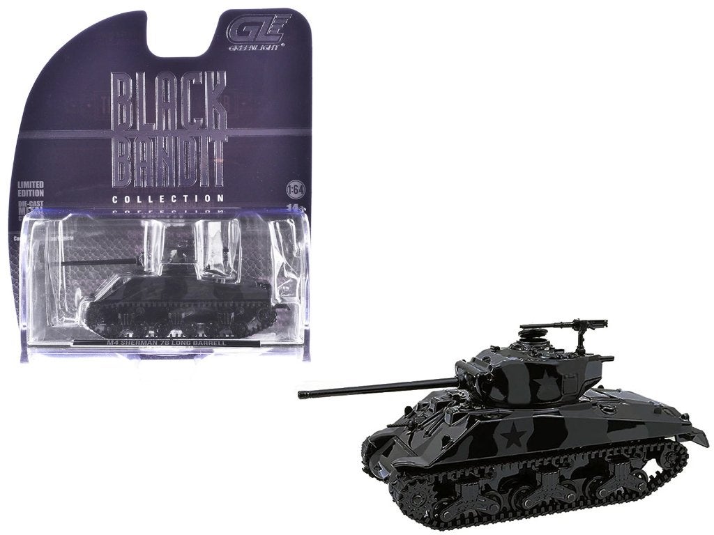 M4 Sherman 76 Long Barrell Greenlight 1/64 tank Black Bandit, Hobby en Vrije tijd, Ophalen of Verzenden, Nieuw, Overige typen