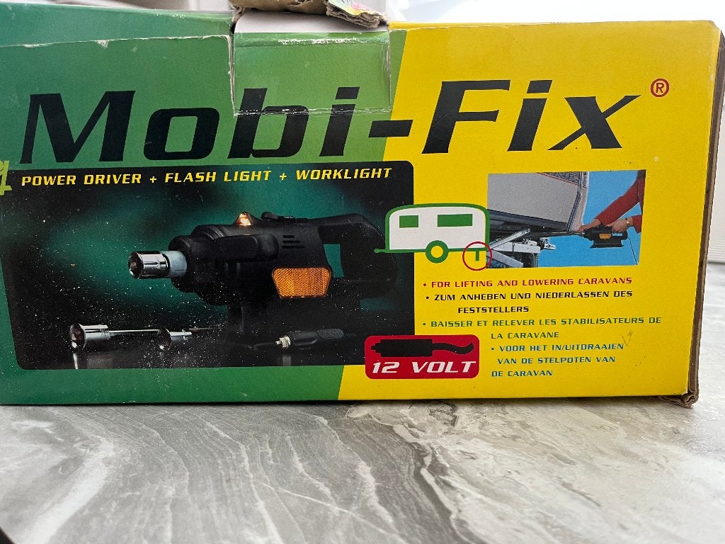 Mobi-Fix Power Driver 12V voor Caravan Stabilisatoren, Caravans en Kamperen, Ophalen of Verzenden, Nieuw