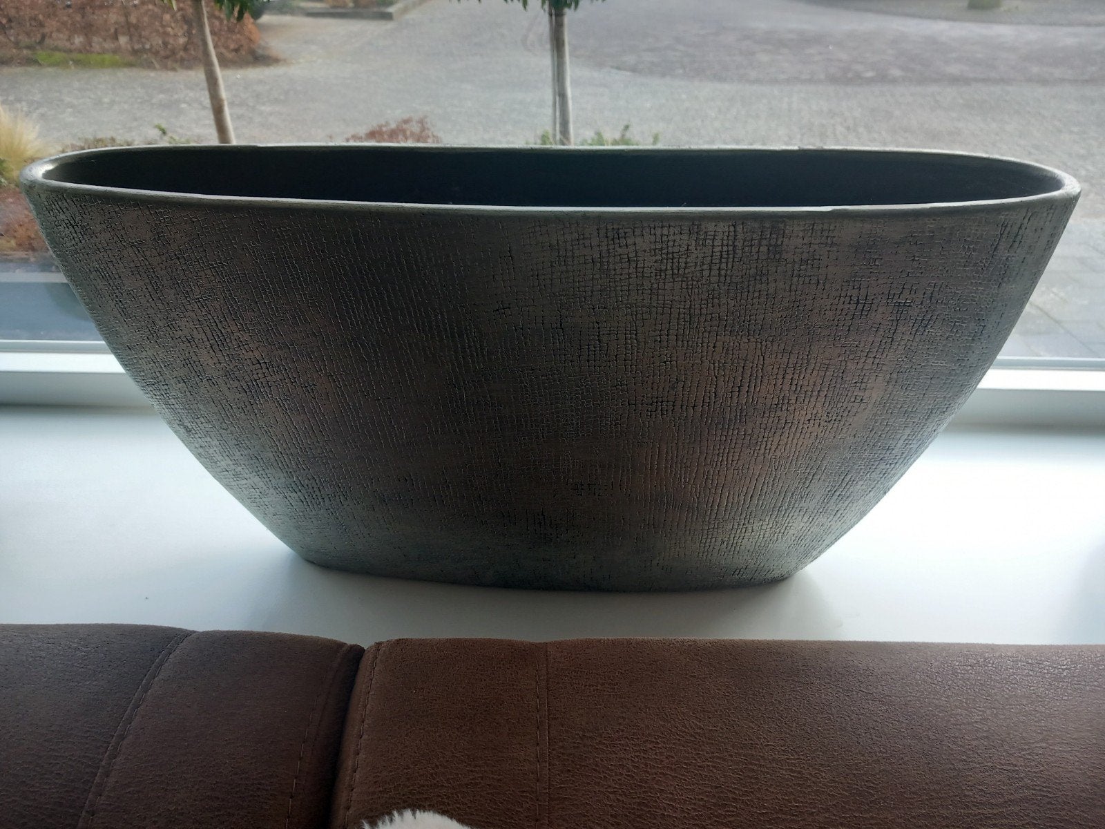 Mooie grote plantenpot te koop ZGAN, Ophalen, Binnen, Zo goed als nieuw, Overige vormen