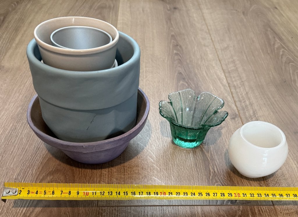 kleine vaasjes | aardewerk | glas, Huis en Inrichting, Woonaccessoires | Vazen, Ophalen of Verzenden, Glas