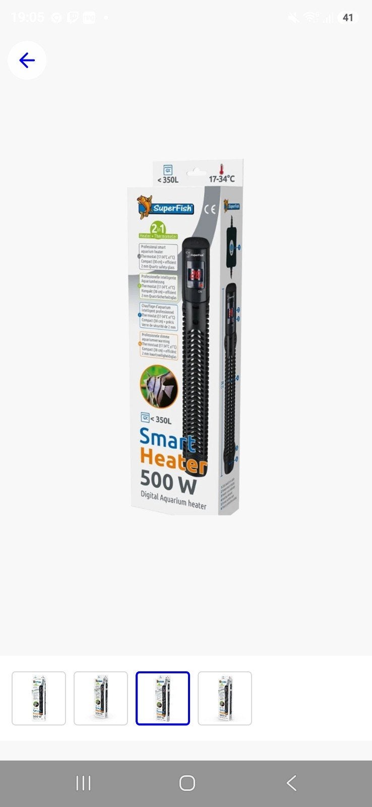 Superfish Smart Heater (met digitaal display), Overige typen, Ophalen of Verzenden, Zo goed als nieuw, Verwarming