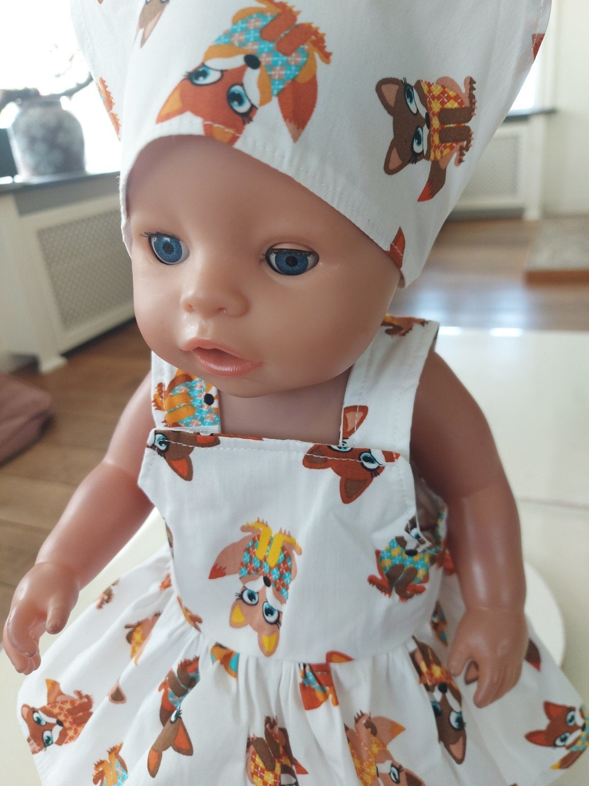 3 delig zwierjurk visjes baby born pop 43cm, Ophalen of Verzenden, Babypop