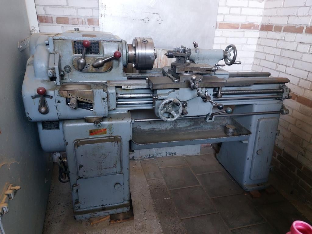 Vintage Metaaldraaibank 'De Sleutel' Rotterdam., Ophalen, Gebruikt, Metaaldraaibank, 1000 mm of meer