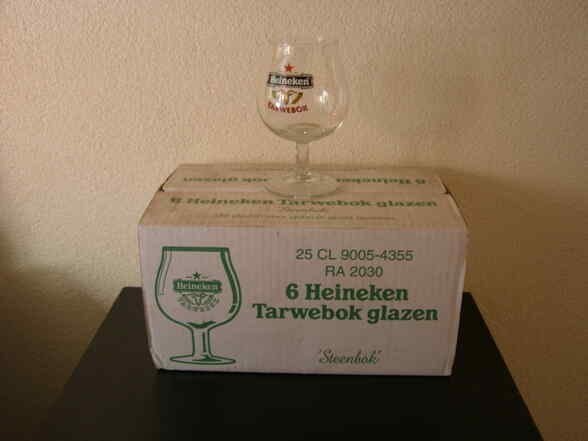 Heineken tarwebok (steenbok) glazen 34 stuks, Verzamelen, Ophalen of Verzenden, Zo goed als nieuw, Glas of Glazen, Heineken