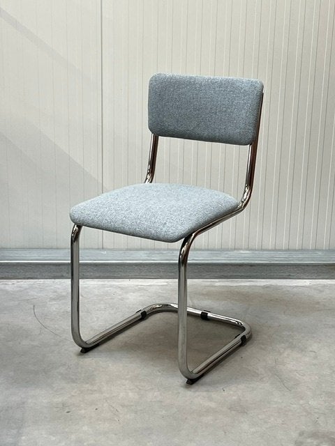 Retro sledestoelen nieuw eettafelstoelen lichtblauw prijs ps, Metaal, Blauw, ., Vintage
