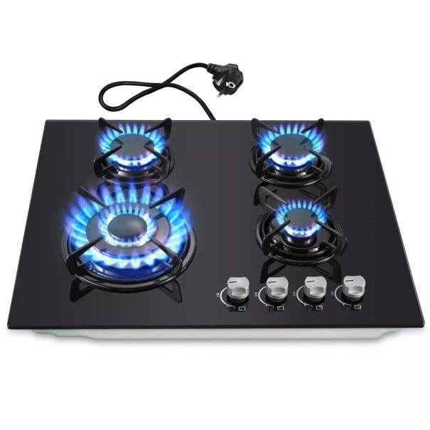 Inbouw gas kookplaat, Witgoed en Apparatuur, Kookplaten, Ophalen of Verzenden, Inbouw, Gas, 4 kookzones