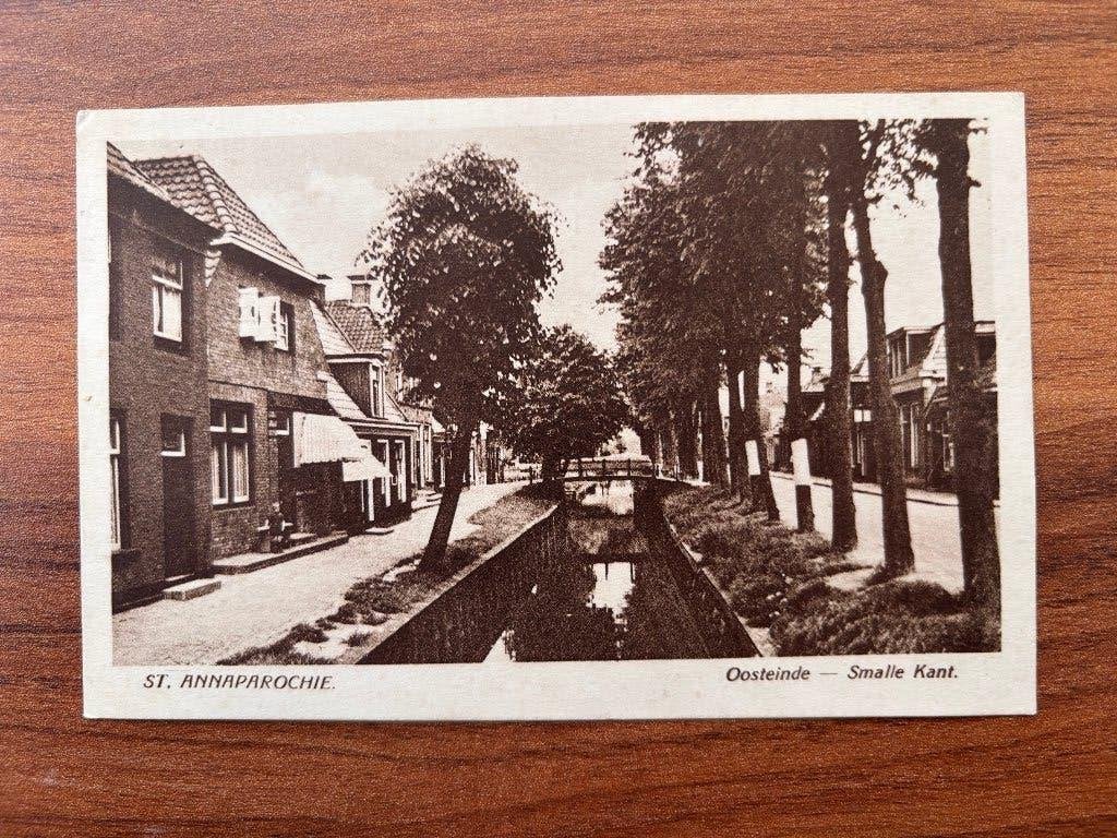 Ansichtkaart Oosteinde St. Annaparochie, Verzenden, 1920 tot 1940, Gelopen, Friesland