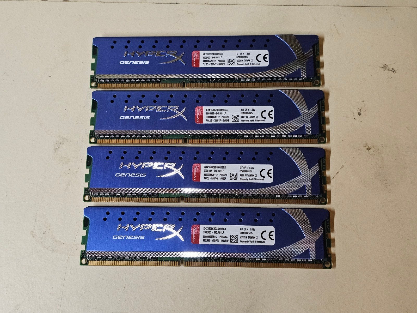 HyperX Genesis DDR3 RAM Geheugen - 16GB Kit (4x4GB), Computers en Software, RAM geheugen, Gebruikt, DDR3, Ophalen of Verzenden
