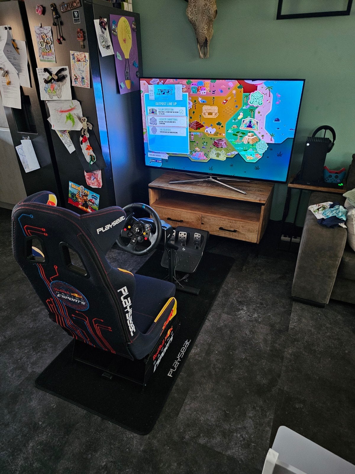 Playseat Evolution Pro Red Bull Logitec G923 xbox pc, Ophalen, Racestoel, Gebruikt, Playseat