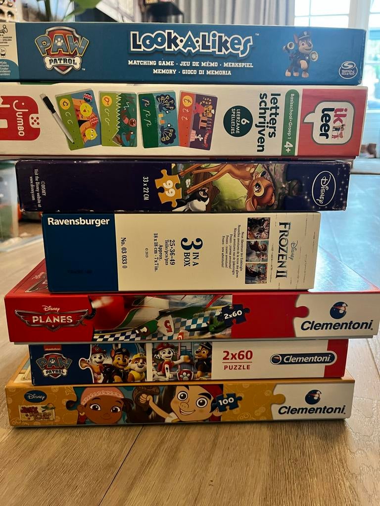 Puzzel & Leerspellen Pakket: Paw Patrol, Disney, Letters, Kinderen en Baby's, Ophalen of Verzenden, Meer dan 50 stukjes, Gebruikt