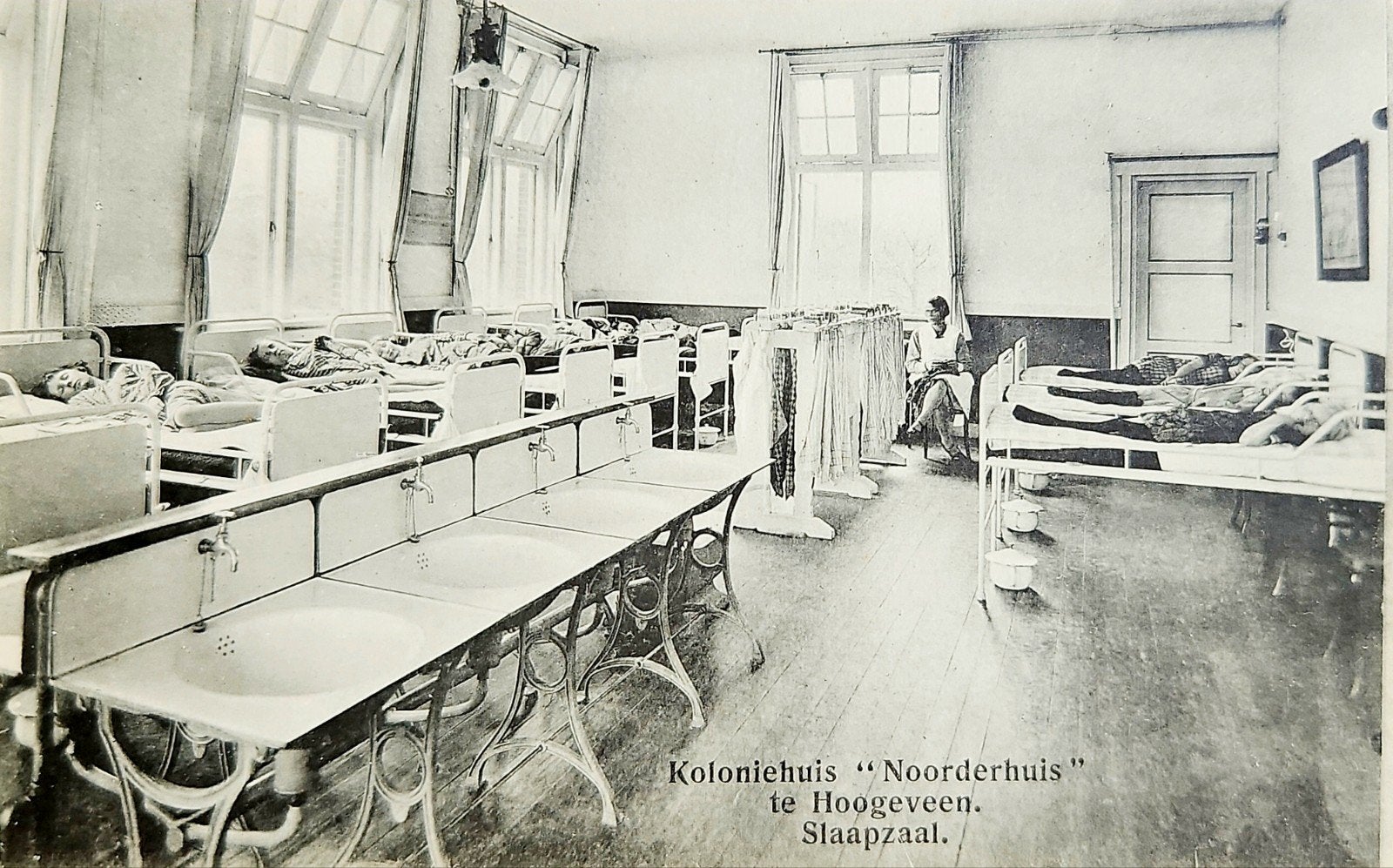 Hoogeveen - Slaapzaal koloniehuis Noorderhuis, Verzenden, 1920 tot 1940, Drenthe
