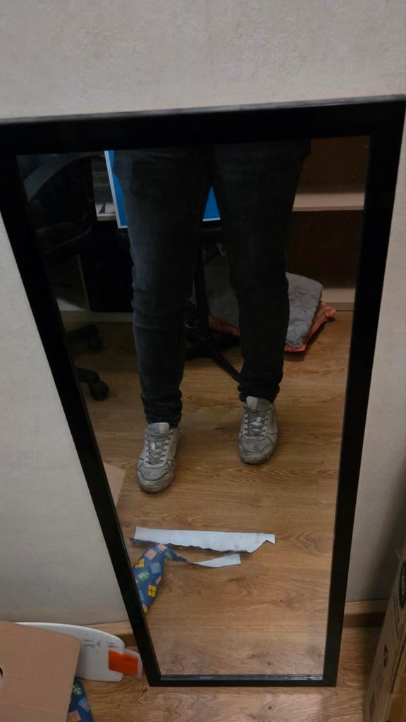 Spiegel zwarte rand, Ophalen, Rechthoekig, Minder dan 50 cm, Minder dan 100 cm
