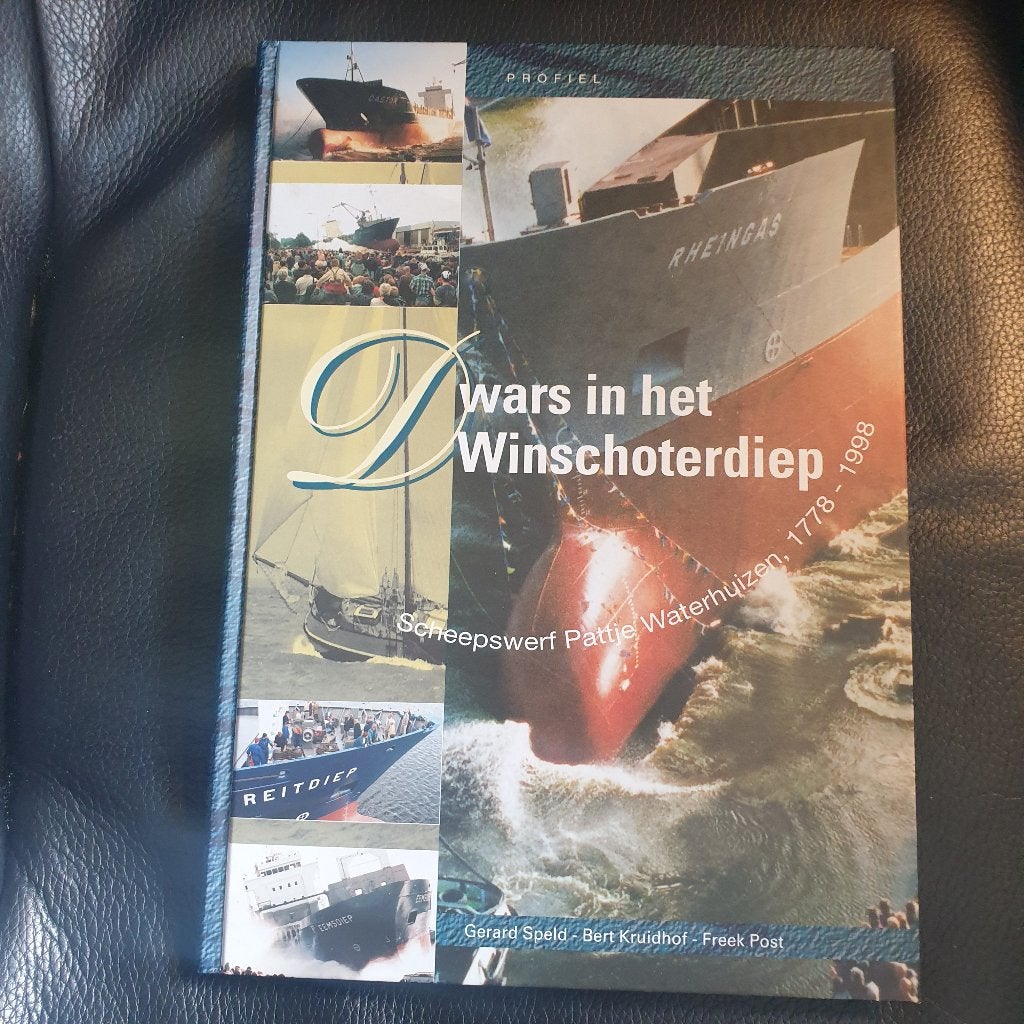 Dwars in het Winschoterdiep scheepswerf Pattje, Verzenden, Zo goed als nieuw, Motorboot of Zeilboot, Boek of Tijdschrift