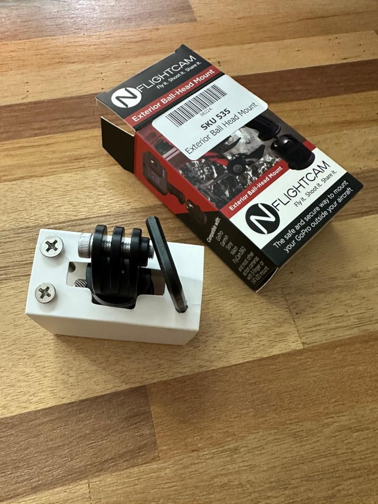 Nflightcam balhoofd voor Gopro voor op vliegtuigen, Ophalen of Verzenden, Nieuw, Minder dan 150 cm, Balhoofd