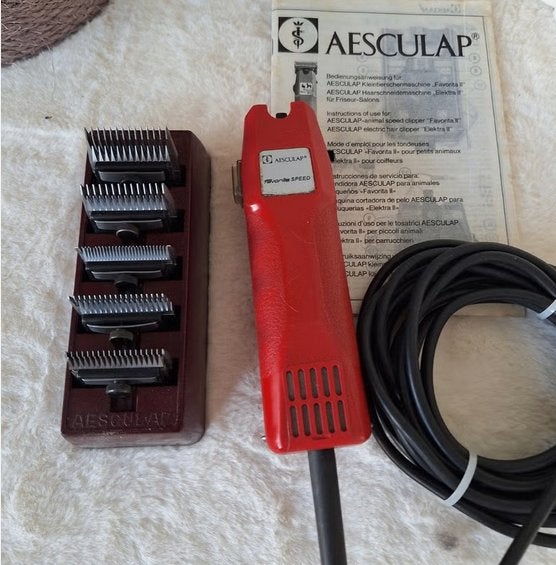aesculap fav 2 incl 1-2-3-5-7 mm voor zware vilt vachten, Ophalen