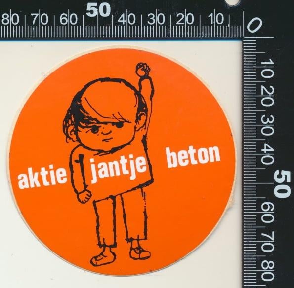Sticker: Aktie Jantje Beton (1), Verzamelen, Ophalen of Verzenden, Zo goed als nieuw, Bedrijf of Vereniging