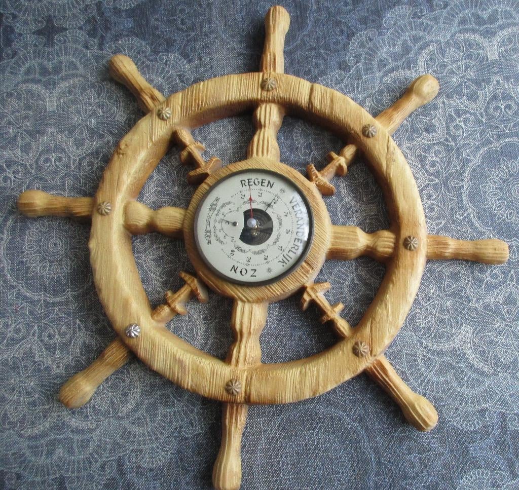 barometer in kunststof roer / stuurwiel - 40cm, Ophalen of Verzenden