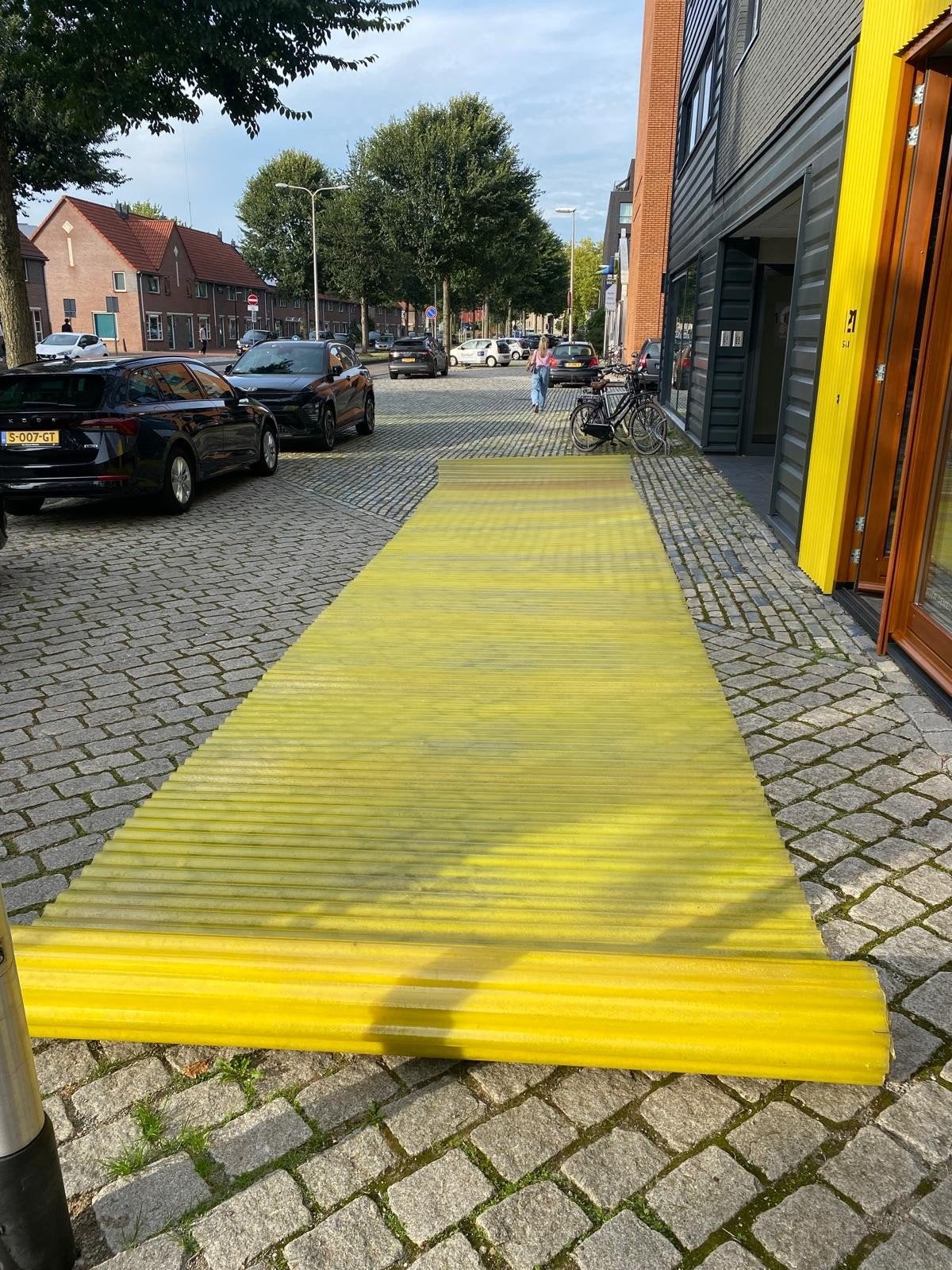 Rol gele golfplaat, 76/18, glasvezelversterkt, Ophalen, Gebruikt, Overige materialen, Minder dan 20 mm
