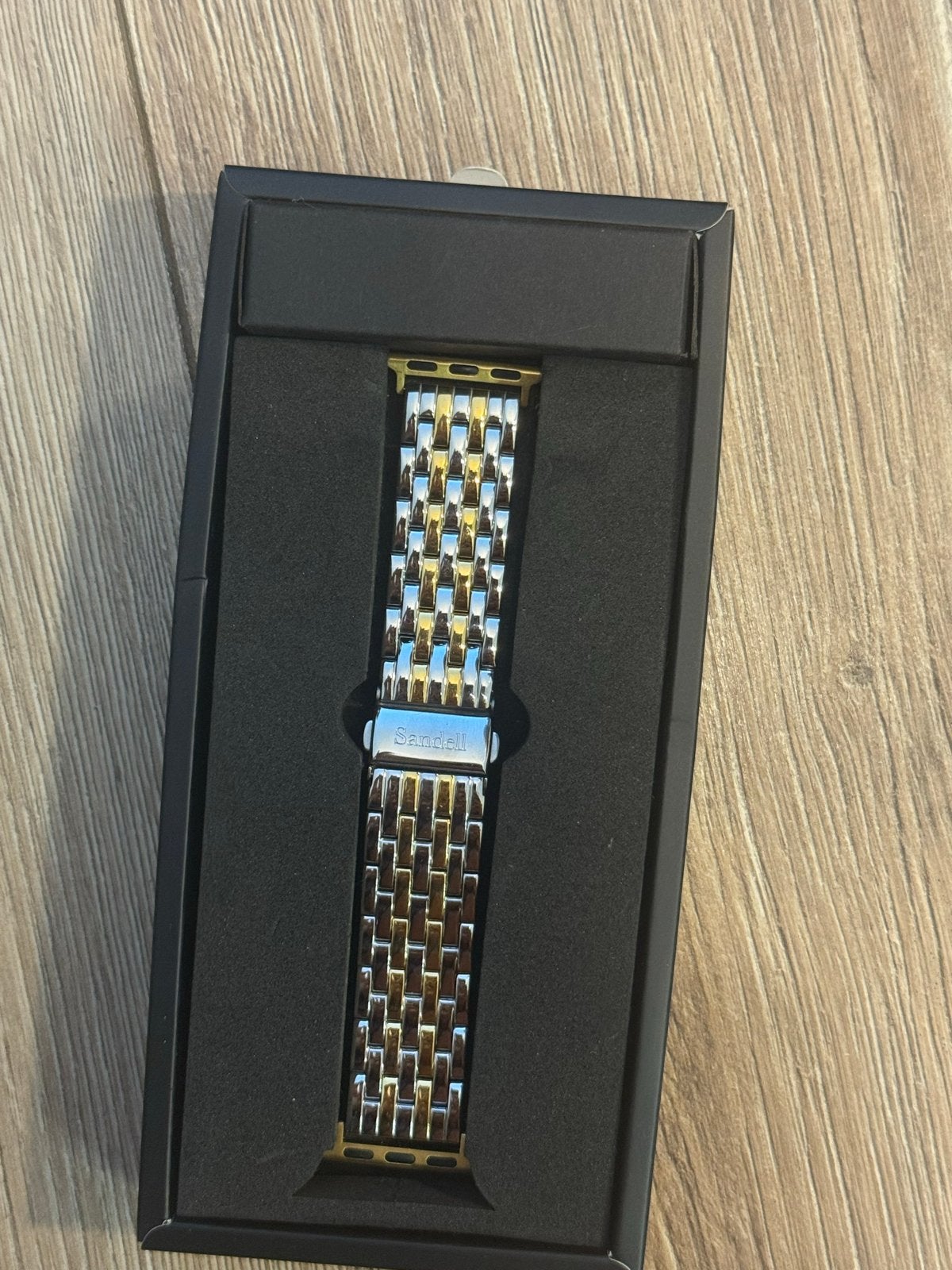 Sandell Apple Watch bandje goud/zilver, Ophalen of Verzenden, Zo goed als nieuw, Zilver, IOS