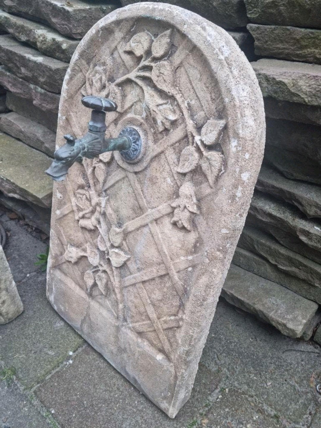 Fantastische oude koperen kraan met opvangbak uit Frankrijk, Ophalen, Zo goed als nieuw, Overige materialen, Overige typen