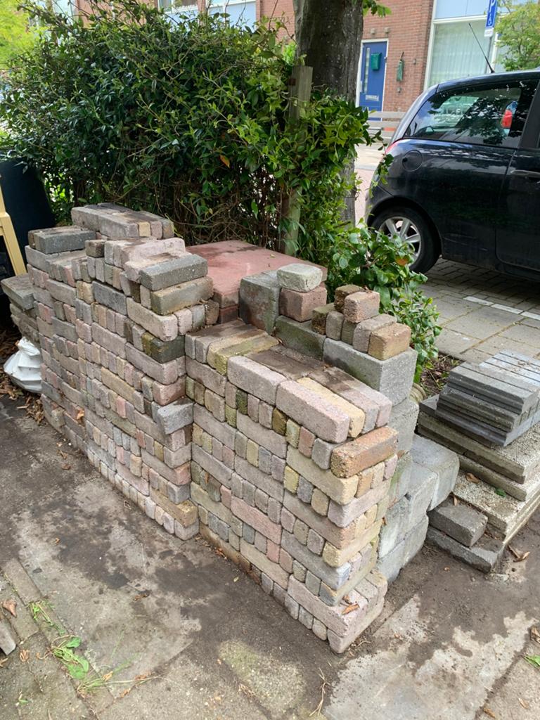 Gratis tuintegels, Ophalen of Verzenden, Zo goed als nieuw, Beton, Terrastegels