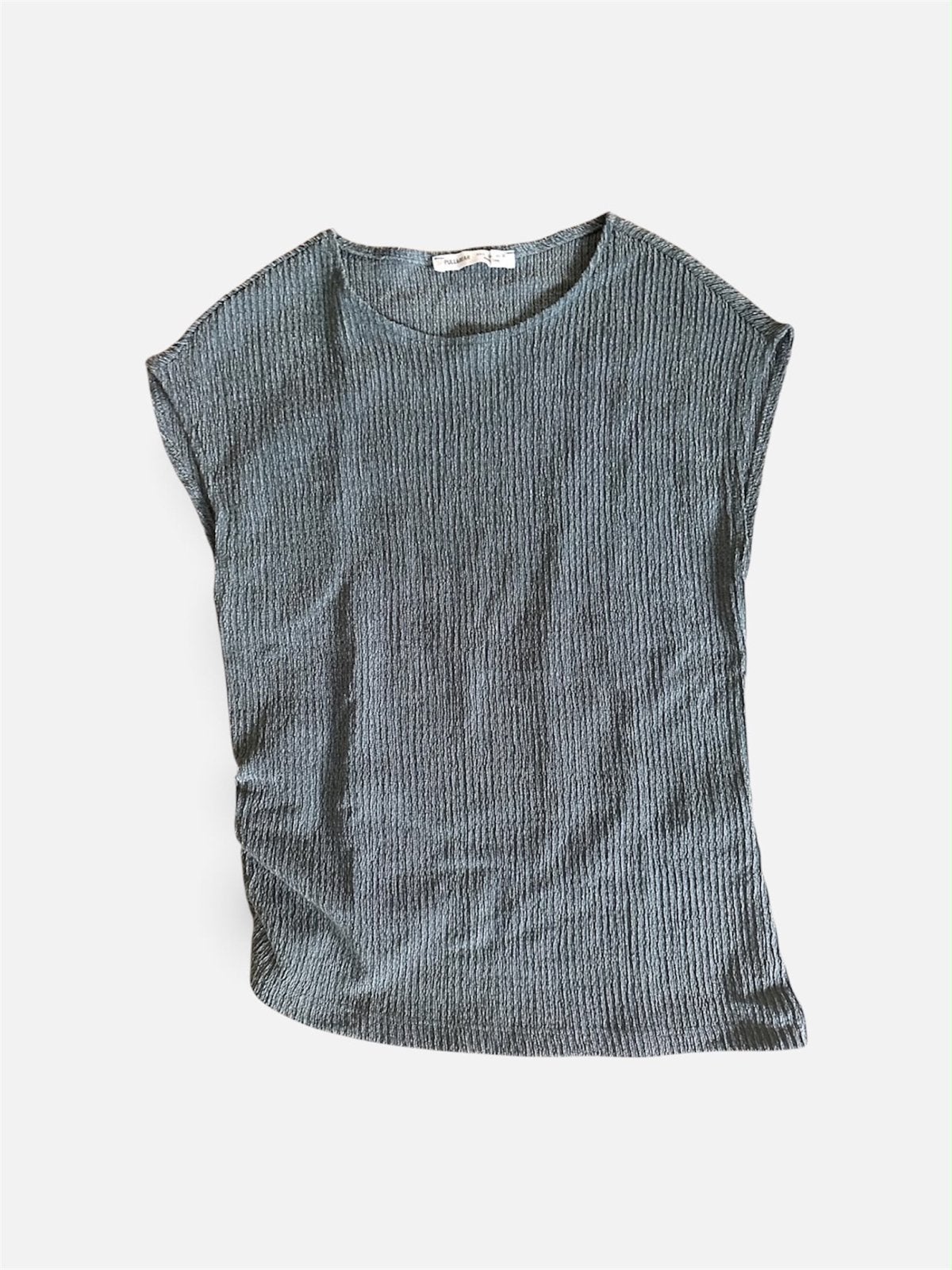 Mooi zomers topje pull and bear, Blauw, Maat 42/44 (L), Ophalen of Verzenden, Korte mouw