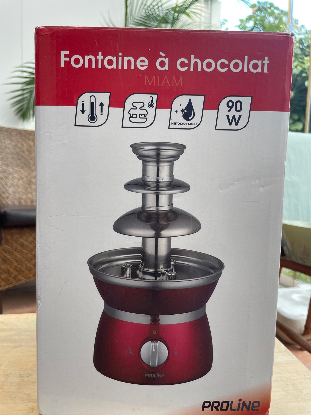 Chocolade fontein MIAM - Proline, Witgoed en Apparatuur, Fonduesets, Zo goed als nieuw, Fondueset, Elektrisch, Ophalen