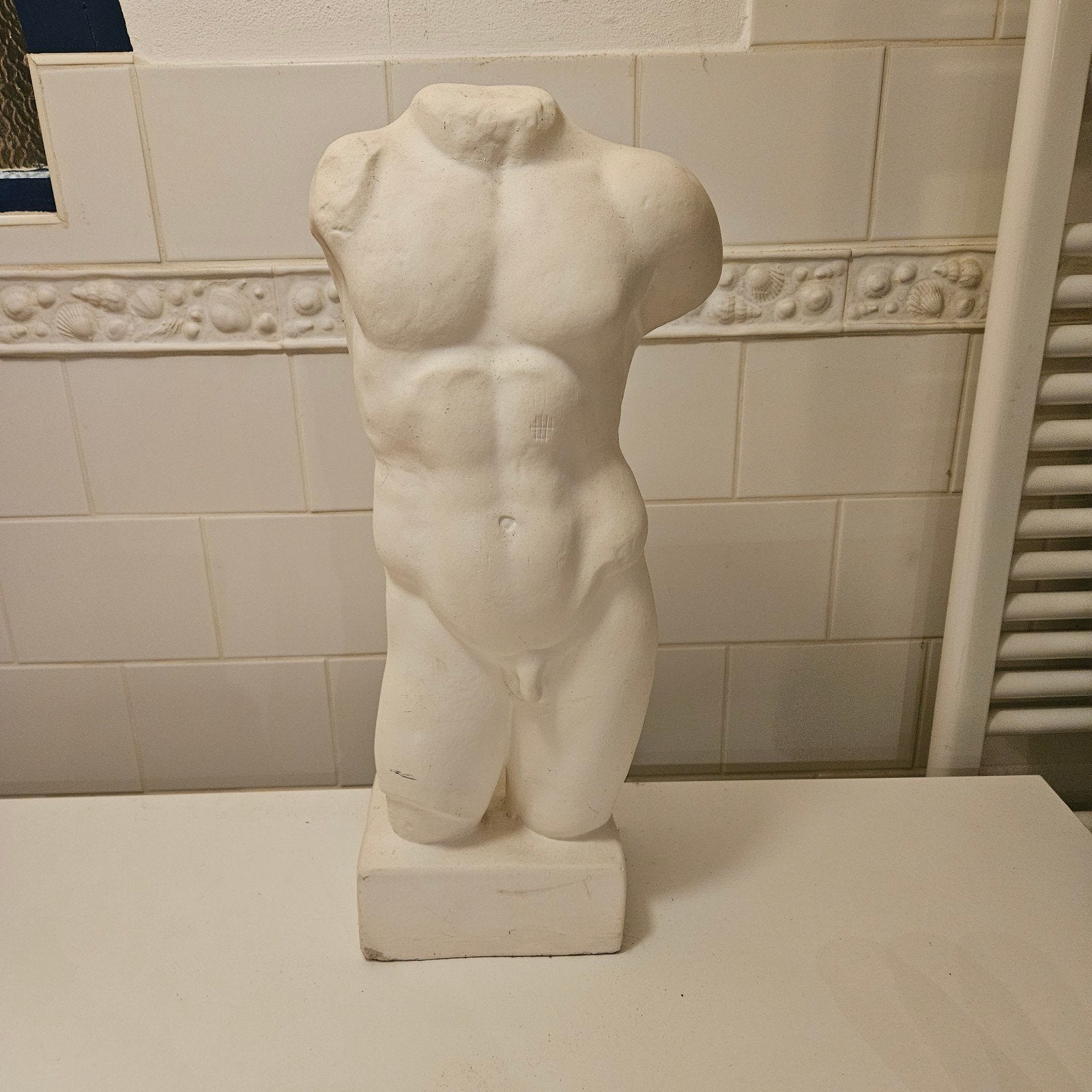 Klassieke torso sculptuur van gips, Ophalen, Gips, 50 - 100 cm, Beeld