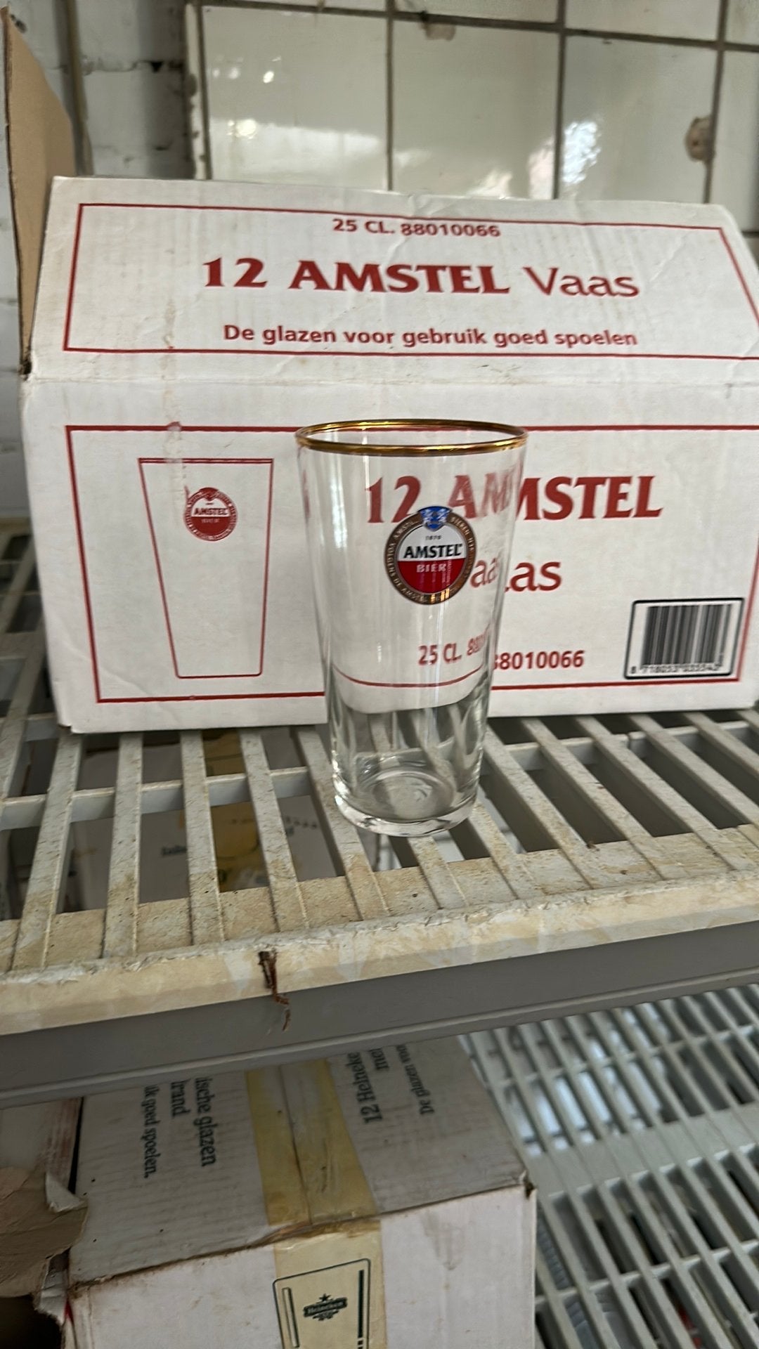 Amstel bier galzen 25cl, Verzamelen, Glas en Borrelglaasjes, Ophalen, Zo goed als nieuw, Bierglas