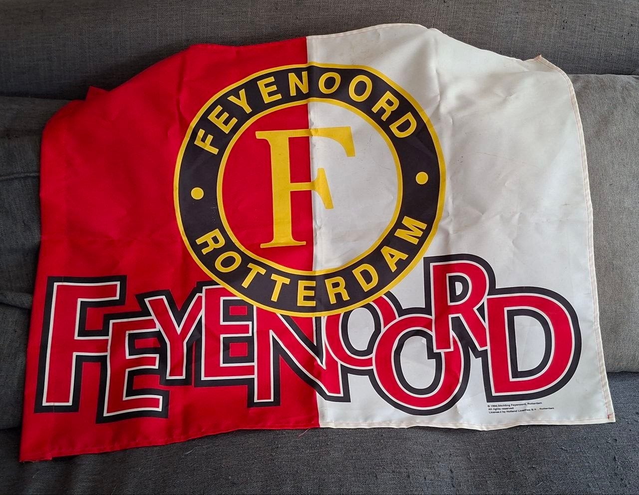 Feyenoord Vlag 1994, Diversen, Vlaggen en Wimpels, Verzenden, Gebruikt