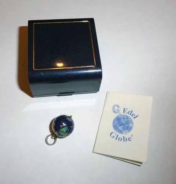 Hanger Globe Edelstenen Lapis Lazuli Zilver, Overige voorstellingen, Nieuw, Met edelsteen, Zilver