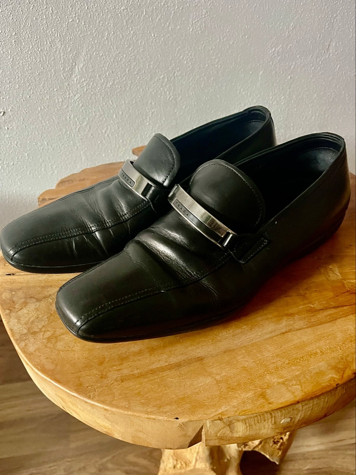 Prada Vintage Loafers Maat 5 Zwart, Ophalen of Verzenden, Gedragen, Zwart, Loafers